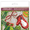 DIY Bead Embroidery Kit "Holiday trivia"  5.9"x5.9" / 15.0x15.0 cm