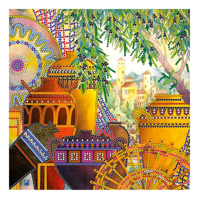 Canvas for bead embroidery "Hellas" 7.9"x7.9" / 20.0x20.0 cm
