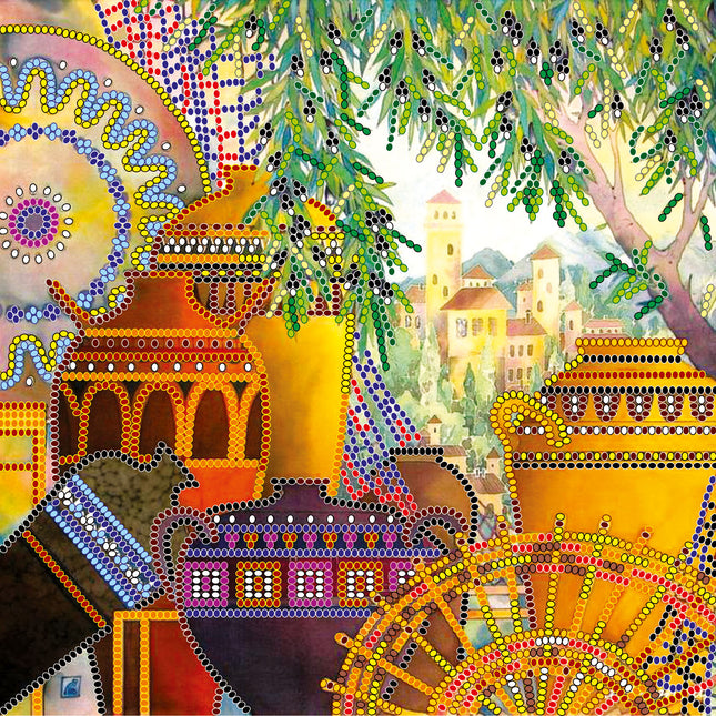 Canvas for bead embroidery "Hellas" 7.9"x7.9" / 20.0x20.0 cm