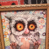 DIY Bead Embroidery Kit "Owl and cookies"  5.9"x5.9" / 15.0x15.0 cm
