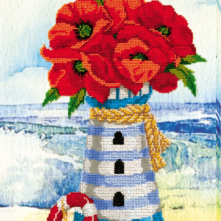 DIY Bead Embroidery Kit "Summer" 11.8"x17.7" / 30.0x45.0 cm