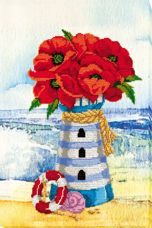 DIY Bead Embroidery Kit "Summer" 11.8"x17.7" / 30.0x45.0 cm