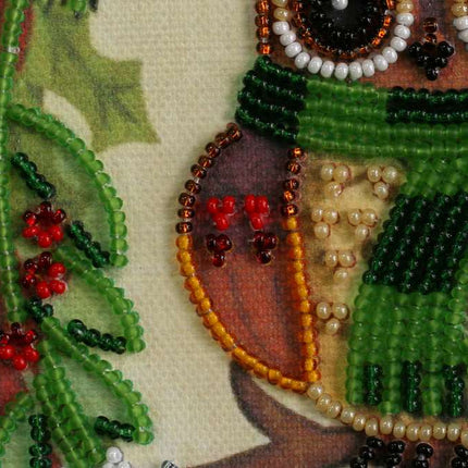 DIY Bead Embroidery Kit "Christmas motif"  5.9"x5.9" / 15.0x15.0 cm