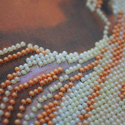DIY Bead Embroidery Kit "Line of dance – 3" 12.6"x12.6" / 32.0x32.0 cm