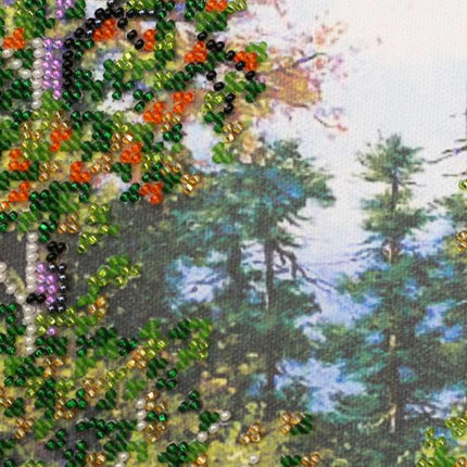 DIY Bead Embroidery Kit "s Mountain morning" 15.7"x11.8" / 40.0x30.0 cm