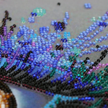 DIY Bead Embroidery Kit "Royal gaze" 10.6"x14.6" / 27.0x37.0 cm