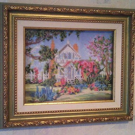 Canvas for bead embroidery "Teremok" 7.9"x6.3" / 20.0x16.0 cm