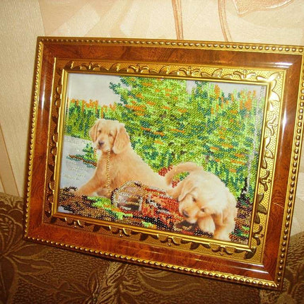 Canvas for bead embroidery "Open Season" 7.9"x7.9" / 20.0x20.0 cm