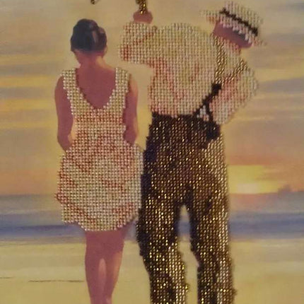 DIY Bead Embroidery Kit "Rendezvous" 11.8"x14.0" / 30.0x35.5 cm