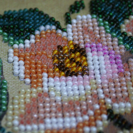 DIY Bead Embroidery Kit "Ballad about flowers" 11.8"x11.8" / 30.0x30.0 cm