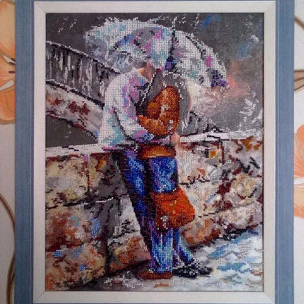 DIY Bead Embroidery Kit "Neoromantic" 11.0"x13.8" / 28.0x35.0 cm