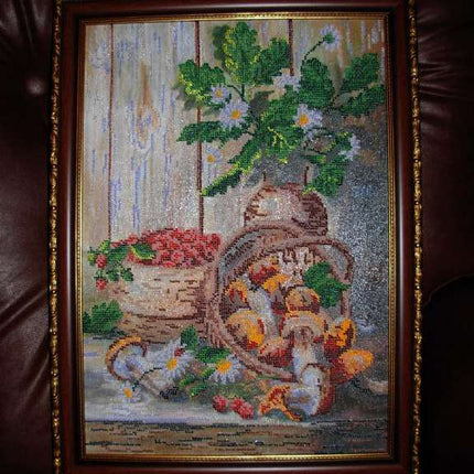 DIY Bead Embroidery Kit "Fantasy forest" 12.6"x17.7" / 32.0x45.0 cm