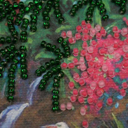 DIY Bead Embroidery Kit "In a brushwood"  5.9"x5.9" / 15.0x15.0 cm