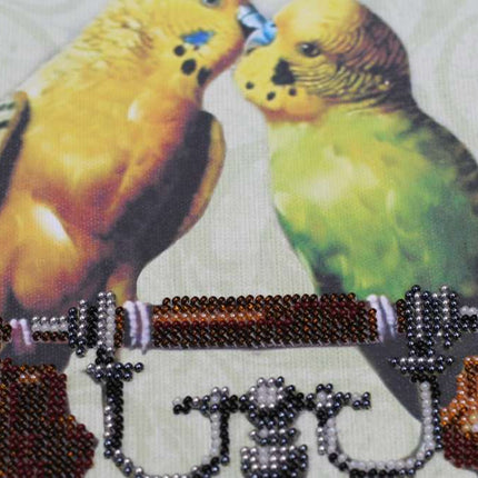 DIY Bead Embroidery Kit "Tweeters" 11.8"x11.8" / 30.0x30.0 cm