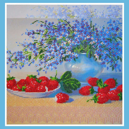 Canvas for bead embroidery "Sweet Harvest" 11.8"x11.8" / 30.0x30.0 cm