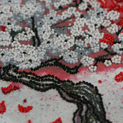 DIY Bead Embroidery Kit "Hanami" 9.8"x13.8" / 25.0x35.0 cm