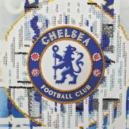DIY Bead Embroidery Kit "FC Chelsea"  5.9"x5.9" / 15.0x15.0 cm