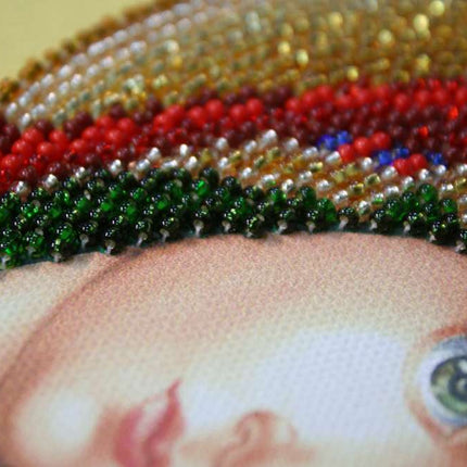 DIY Bead Embroidery Kit "Home iconostasis «Our Lady»" 7.5"x9.8" / 19.0x25.0 cm