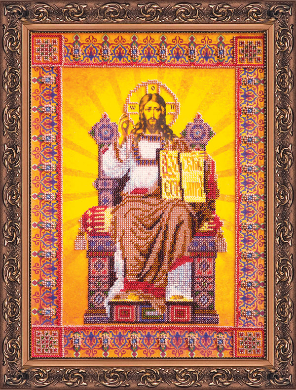 DIY Bead Embroidery Kit "The Lord God Almighty" 10.6"x14.2" / 27.0x36.0 cm