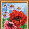 DIY Bead Embroidery Kit "Wild poppies – 1" 9.4"x17.5" / 24.0x44.5 cm