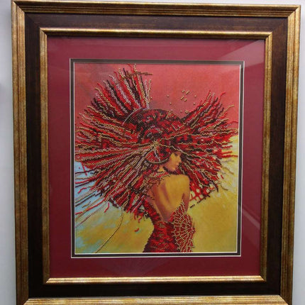 DIY Bead Embroidery Kit "Vivian" 10.2"x11.8" / 26.0x30.0 cm