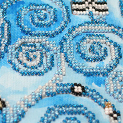 DIY Bead Embroidery Kit "Winter tree of life" 9.1"x18.1" / 23.0x46.0 cm