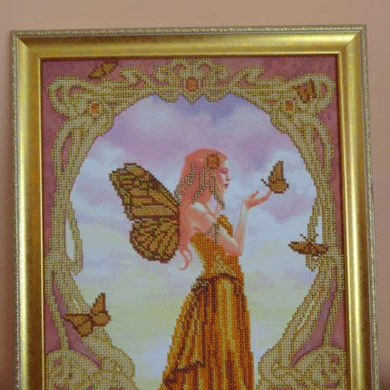 Canvas for bead embroidery "Amber" 10.2"x11.8" / 26.0x30.0 cm