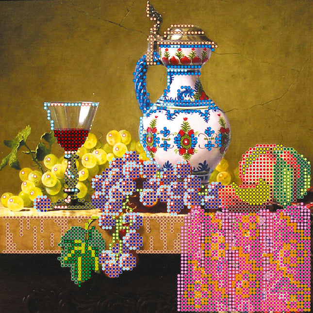 Canvas for bead embroidery "Aroma" 7.9"x7.9" / 20.0x20.0 cm