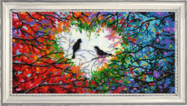 DIY Bead Embroidery Kit "Song of Love (after O. Darchuk)" 7.9"x15.7" / 20.0x40.0 cm
