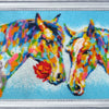 DIY Bead Embroidery Kit "Rainbow Date" 9.8"x14.6" / 25.0x37.0 cm