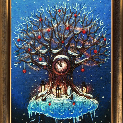 Bead DIY Embroidery Kit "Tree of Times" 13.0"x10.2"/ 33.0x26.0 cm