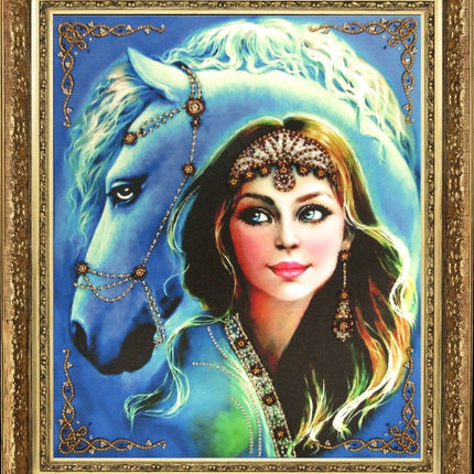 DIY Bead Embroidery Kit "Forever Friends" 13.4"x11.0" / 34.0x28.0 cm