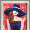 DIY Bead Embroidery Kit "Lady in a Hat (after O. Darchuk)" 15.7"x7.9" / 40.0x20.0 cm