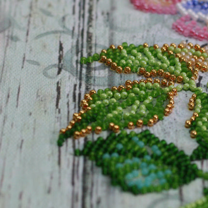 DIY Bead Embroidery Kit "Tea rose"