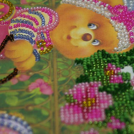 DIY Bead Embroidery Kit "Mothers and daughters"  5.9"x5.9" / 15.0x15.0 cm