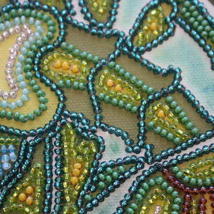 DIY Bead Embroidery Kit "Cancer" 8.7"x8.7" / 22.0x22.0 cm