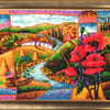 Bead DIY Embroidery Kit "Country Landscape. Poppies" 9.8"x13.0"/ 25.0x33.0 cm