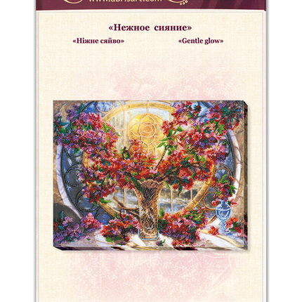 DIY Bead Embroidery Kit "Gentle glow" 13.4"x10.6" / 34.0x27.0 cm
