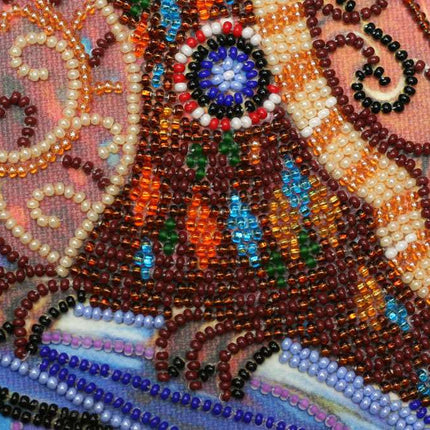 DIY Bead Embroidery Kit "Midnight hues" 11.0"x14.2" / 28.0x36.0 cm