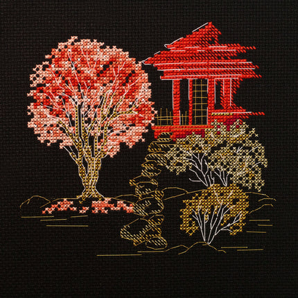 DIY Cross Stitch Kit "Japan-3" 5.9"x5.5"