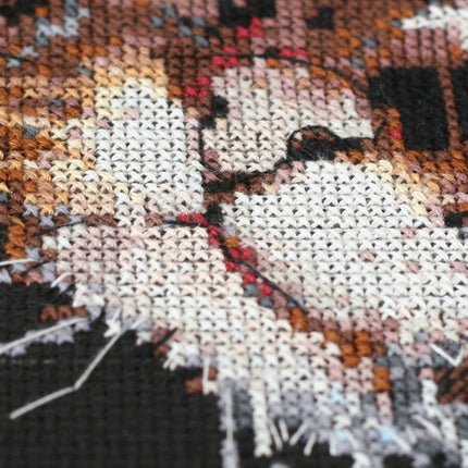 DIY Cross Stitch Kit "Fluffy kitten" 11.8"x13.8"