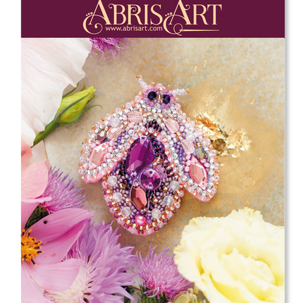 Beadwork kit for creating brooch "Ametrine wings"