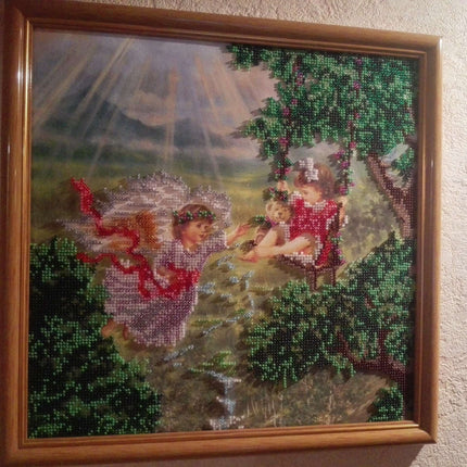Canvas for bead embroidery "In the Morning Sunlight" 11.8"x11.8" / 30.0x30.0 cm