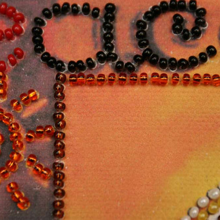 DIY Bead Embroidery Kit "Cacao"  5.9"x5.9" / 15.0x15.0 cm