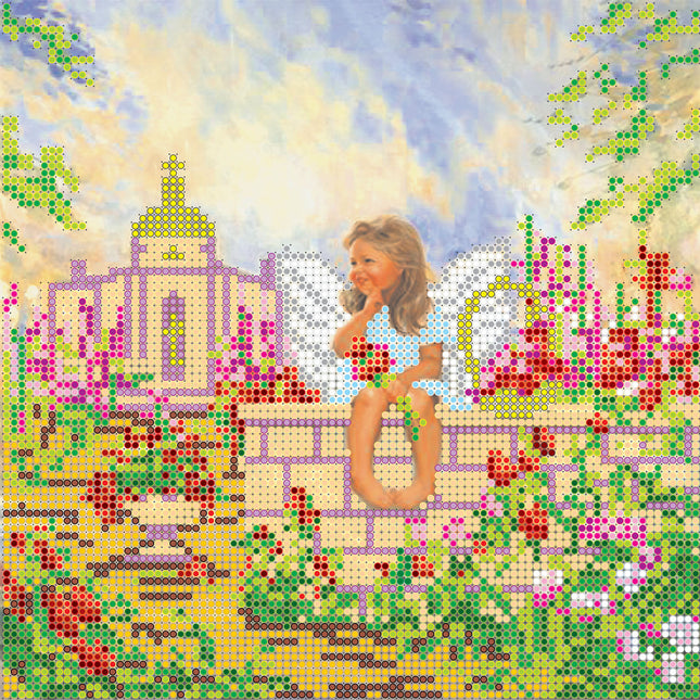 Canvas for bead embroidery "Good Morning" 7.9"x7.9" / 20.0x20.0 cm
