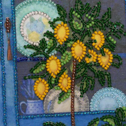 DIY Bead Embroidery Kit "Kitchen buffet" 9.1"x11.8" / 23.0x30.0 cm