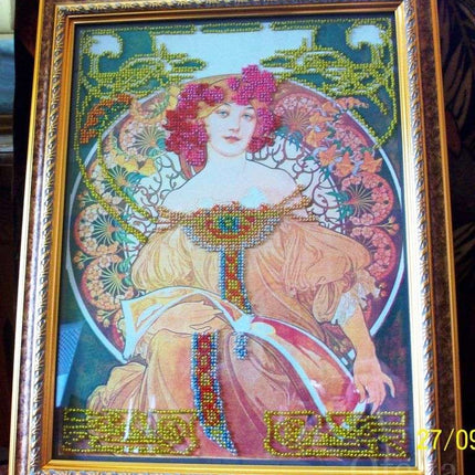 DIY Bead Embroidery Kit "Lubava" 9.3"x12.2" / 23.5x31.0 cm