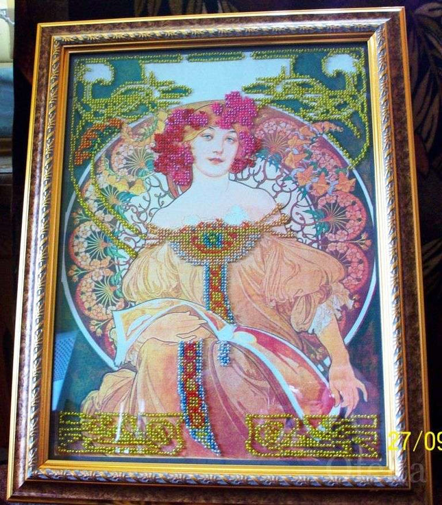 DIY Bead Embroidery Kit "Lubava" 9.3"x12.2" / 23.5x31.0 cm
