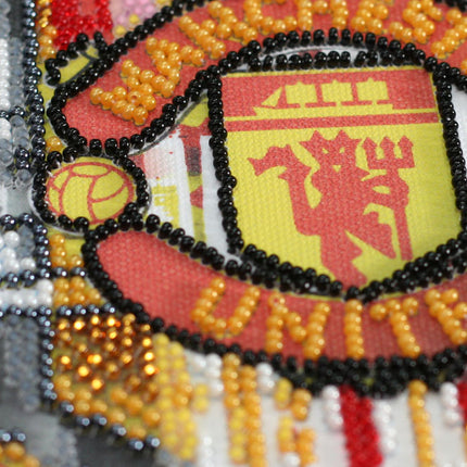 DIY Bead Embroidery Kit "FC Manchester United"  5.9"x5.9" / 15.0x15.0 cm