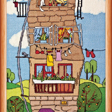 DIY Cross Stitch Kit "Summer house" 7.6"x15.0"